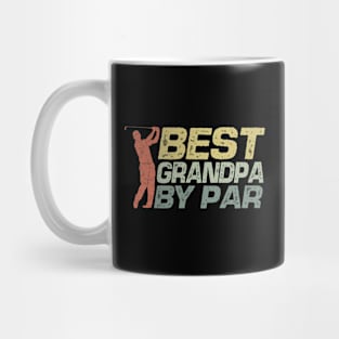 Vintage Best Grandpa By Par Funny Golfing Golf Player Mug